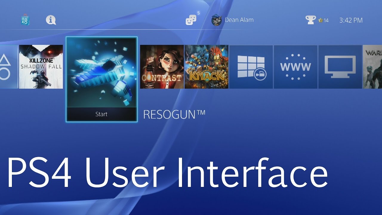 PlayStation 4 User Interface Overview - PlayStation Dynamic Menu - YouTube