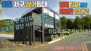 [거래완료] 인천상가임대 자연녹지지역 대지 250평 2층 통상가임대 층별 임대 가능 김포 검단 사이 4차선 대로변 입지 주차장 넉넉함 일반음식점 베이커리까페 편의점 건축사무실