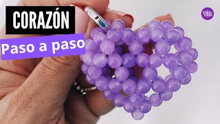 3D Beaded Heart 💜How to make a heart keychain? 🌹Idea for Mother's Day