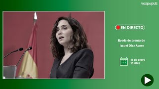 🔴 EN DIRECTO | Rueda de prensa de Isabel Díaz Ayuso