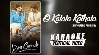 O Kalala Kathala - Karaoke | Dear Comrade Telugu | Vijay Deverakonda | Rashmika | Bharat Kamma