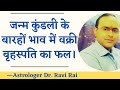 कुंडली के बारहों भाव में वक्री बृहस्पति का फल एवं प्रभाव||Result of Retrograde Jupiter in Horoscope.