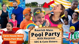 Baarish Mein Pool Party With Harpreet SDC & Cute Sisters | RS 1313 VLOGS | Ramneek Singh 1313