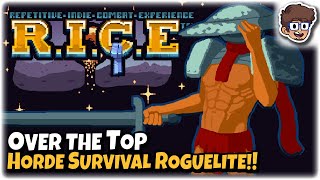 Over the Top Horde Survival Roguelite!! | Let's Try R.I.C.E. Repetitive Indie Combat Experience