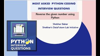 Python Program to Reverse a Number | [Python Coding Interview Question]
