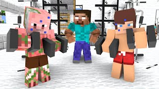 Mikey, JJ and School Herobrine - Minecraft Animation