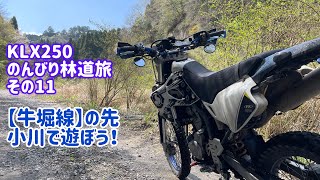 【KLX250】のんびり林道旅その11 山奥の小川で川遊び♪ #klx250 #林道 #林道ツーリング #千葉 #牛堀線#千葉