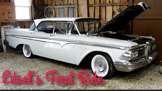 1959 EDSEL COLD START AND FIRST RIDE!!