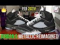 FEBRUARY 2025🔥! JORDAN 5 BLACK METALLIC REIMAGINED EARLY IN HAND REVIEW/UNBOXING! (DON'T MISS THESE)