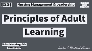 Principles of Adult Learning !! Management \u0026 Leadership !! Hindi !!