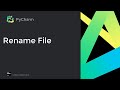 How to use refactor to rename a file and its references in PyCharm