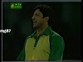 wasim is angry to shahid afridi after dropping a catch l sharjah 1999