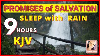 Bible Verses for Sleep With Rain | Salvation Verses KJV Female Voice with RAIN