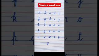 cursive small letters a to z #shorts #english ✍️#youtubeshorts by NM writing