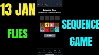 Flies Sequence game 13 January | Flies Sequence game today | Flies Puzzle Insects | Flies Sequence