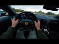 pov novitec ferrari roma with brutal exhaust sound