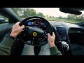 pov novitec ferrari roma with brutal exhaust sound