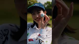 岡本夏美様のゴルフウェアコーデ動画… かわいい…ゴルフ女子