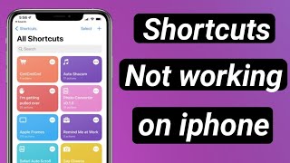 How to fix shortcuts Not working on iphone & ipad //