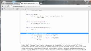 Adding the sprite "racquet". Java Game Programming for Beginners 5
