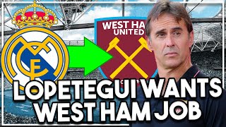 Julen Lopetegui wants West Ham job! | Spaniard rejects Crystal Palace as he wants Hammers!