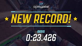 Splitgate Race Mode (World Record 6/21/22) : Oasis - Medium 23.426