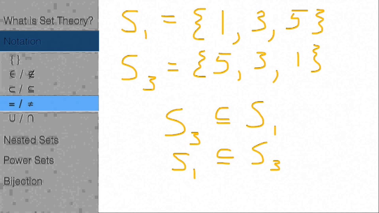 Set Theory Basics - YouTube