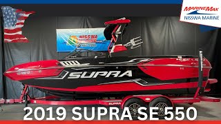 Top-Tier Surf Boat For Sale (Pre-Owned) 2019 Supra SE 550 with Ford Raptor 575 Inboard Motor