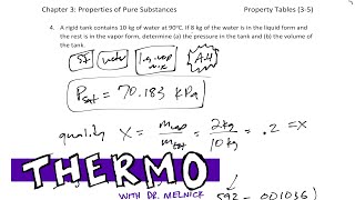 Thermodynamics - 3-5 Pure substances - saturated liquid vapor mixture examples