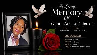 Burial Service for the late Yvonne Anecla Patterson