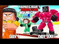 I Survived 100 Days as a SQUID GAME in Hardcore Minecraft!