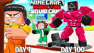 I Survived 100 Days as a SQUID GAME in Hardcore Minecraft!