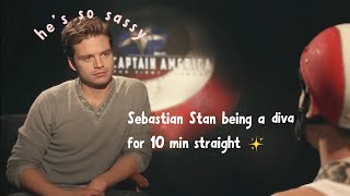 Sebastian Stan being a DIVA for 10 min straight