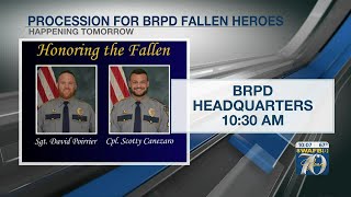 BRPD officers procession scheduled for Wednesday