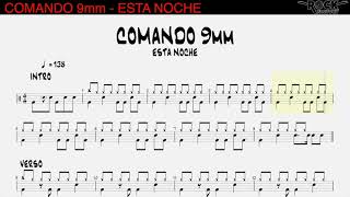 COMANDO 9mm - Esta noche [DRUM SCORE + DRUMLESS BACKING TRACK]