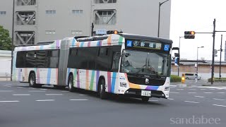 Tokyo BRT(Bus Rapid Transit)連節バスを撮ってたら後ろがクラウンアスリート覆面パトだった