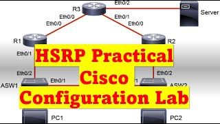 HSRP Practical Cisco Configuration Lab - HSRP Priority | Timers |  Preemtpion & Delay | Simulation