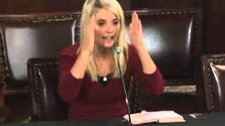 Erin Merryn testifying in Pennsylvania on Erin's Law