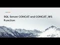 SQL Server  CONCAT and CONCAT_WS Function Tutorial