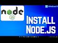 How to Install Node.js on Window 11 (2026)