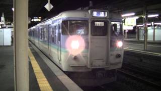 (FHD)JR115系　普通　夜の塩尻駅を発車