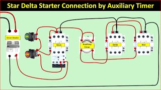 Auto Star Delta Starter Connection by Auxiliary Timer