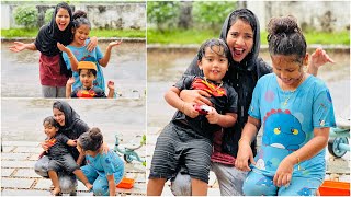 മഴ നനഞ്ഞു കുളിച്ചു 🌧 | Playing In Rain With Kids 👩‍👧‍👦 | Daily Vlog 😍 | Mashura Basheer