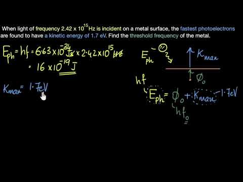 How do you calculate threshold frequency?