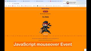 Learn JavaScript mouseover event in 5 min|Web Development tutorial-15|HTML|JavaScript