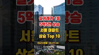 서울 아파트 매매 시세 상승 순위 Top 10 (최근3달 전 대비~24.07.14)