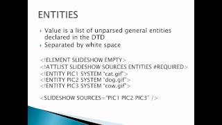 Attribute Declarations in DTDs