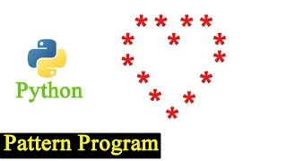 Python Pattern Program - Printing Stars in Heart Shape