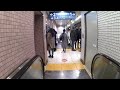 【4k乗換動画】都営大江戸線　東新宿駅ー副都心線　東新宿駅　乗換