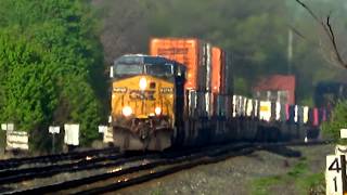 CSX Intermodal Train Heads West 4K UHD